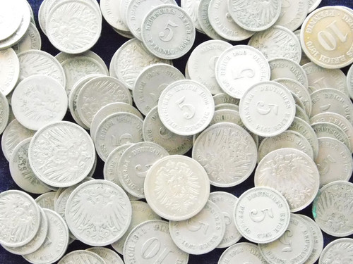 Lot 100x pfennig nickel - lot, 5,