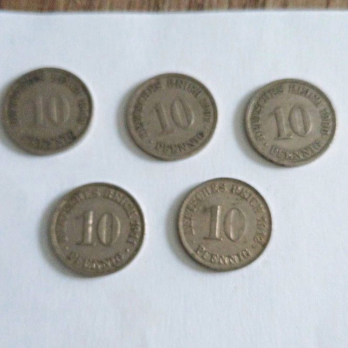 Lot pfennig deutsches - 5x, 10