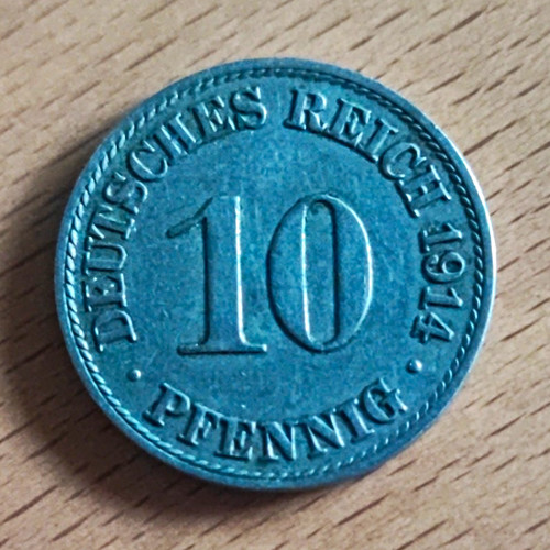 Deutsches reich pfennig - deutsches, 10
