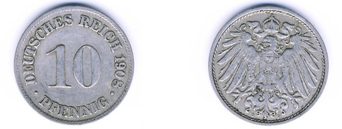 Pfennig 1908 deutsches - pfennig,