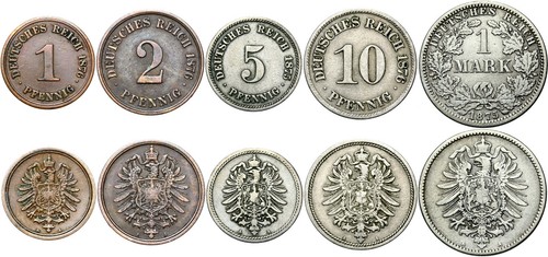 Kaiserreich konvolut münzen - 5,