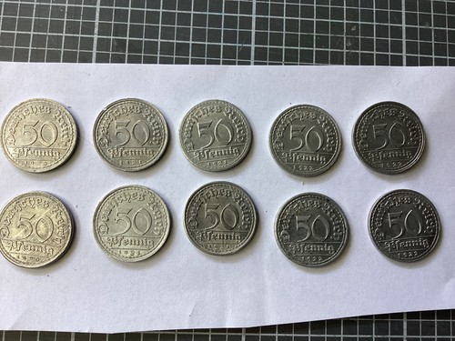 50 reichspfennig - 10, x
