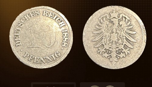 Kaiserreich pfennig 1888 g - kaiserreich, 10