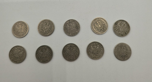 Konvolut 10x pfennig - 10x,