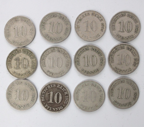 Konvolut 12x pfennig - 12x,