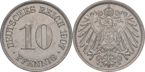 Pfennig 1907 13 - 13, stgl.