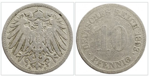 Pfennig stück 1893 - pfennig, e