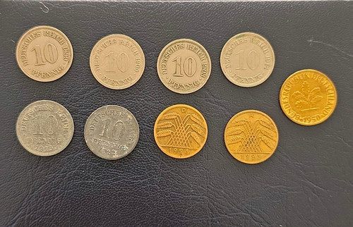 Deutsches reich münzlot - deutsches, 10
